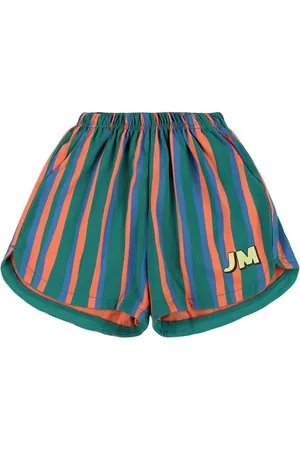 Jelly Mallow Stripe Print Cotton Shorts