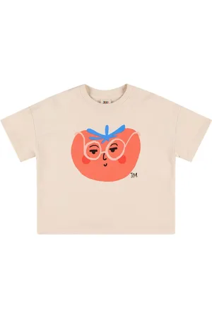 Jelly Mallow Tomato Print Cotton Jersey T-shirt