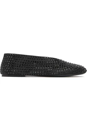 Khaite 5mm Marcy Embellished Satin Flat Shoes