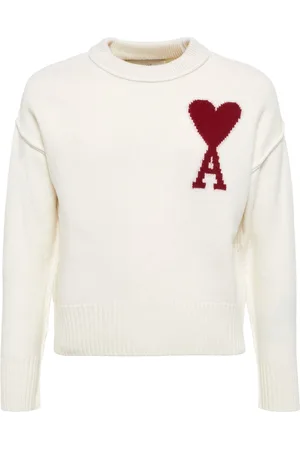 Ami Logo Wool Knit Crewneck Sweater