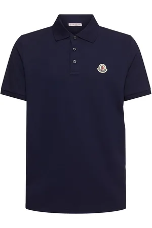 Moncler Striped Cotton Piquet Polo Shirt