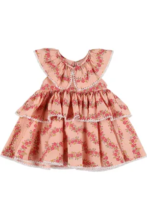 Konges Sløjd Printed Cotton Dress W/ruffles
