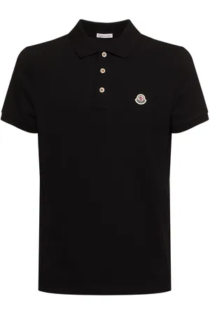 Moncler Logo Patch Cotton Polo Shirt