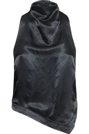 Nanushka Inara Crinkled Satin Halter Top