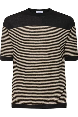 LARDINI Striped Linen T-shirt