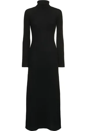 Guest In Residence Wide Rib Knit Cashmere Long Dress