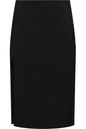 Courrèges Oblique Tailored Wool Long Skirt