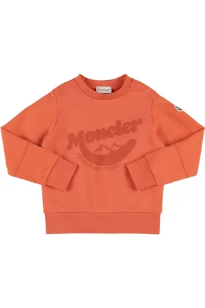 Moncler Logo Cotton Fleece Crewneck Sweatshirt
