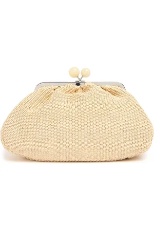 Max Mara Fortuna Raffia Effect Clutch
