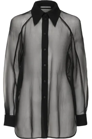 Alberta Ferretti Sheer Silk Chiffon Shirt