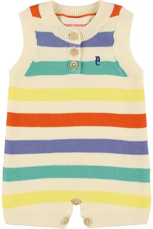 Bobo Choses Striped Cotton Knit Jumpsuit