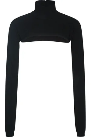 Dolce & Gabbana Tech Knit Cropped Turtleneck Bolero
