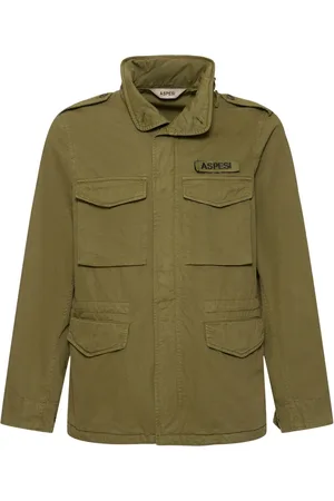 Aspesi Unlined Cotton Gabardine Filed Jacket