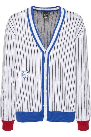 INBETWEENERS Unisex Striped Cotton Cardigan
