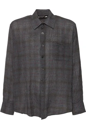 OUR LEGACY Above Plaid Cotton Blend Shirt