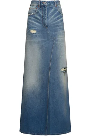 Maison Margiela High Rise Denim Long Skirt