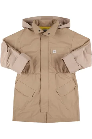 Msgm Cotton Blend Gabardine Hooded Parka