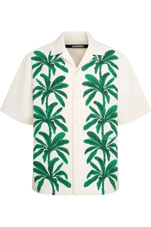 Jacquemus La Chemise Jean Cotton Printed Ss Shirt