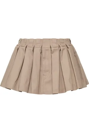 Alexander Wang Pleated Workwear Drill Mini Skirt