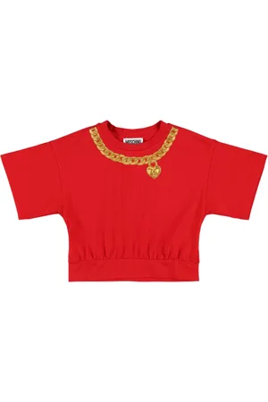 Moschino Cotton Jersey Cropped T-shirt