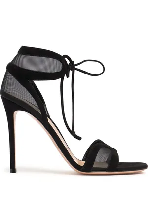 Gianvito Rossi 105mm Falene Suede & Mesh Sandals