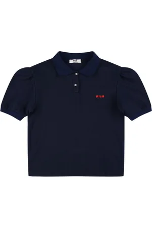 Msgm Embroidered Cotton Piquet Polo T-shirt