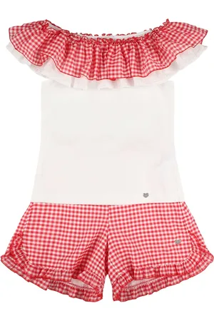 MONNALISA Ruffled T-shirt And Shorts