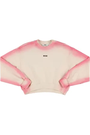 Msgm Airbrush Effect Cotton Sweatshirt