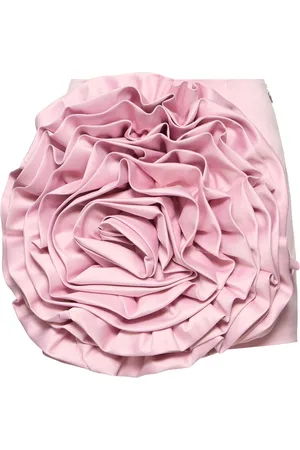 ROTATE Tula Big Flower Satin Mini Skirt