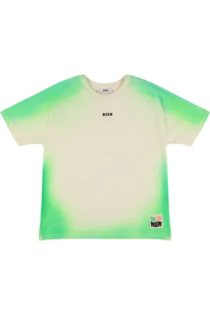 Msgm Airbrush Effect Cotton Jersey T-shirt