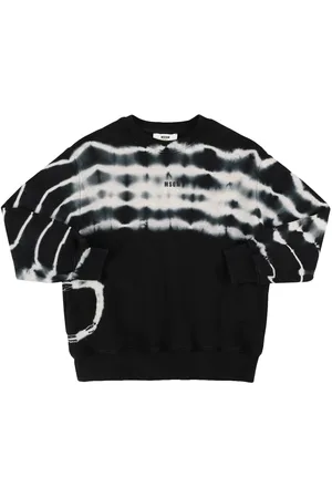 Msgm Printed Cotton Crewneck Sweatshirt