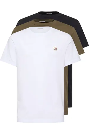 Moncler Pack Of 3 Logo Patch Cotton T-shirts