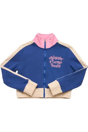 Philosophy Color Block Cotton Zip-up Sweatshirt