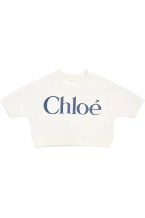 Chloé Unbrushed Cotton Cropped Sweatshirt