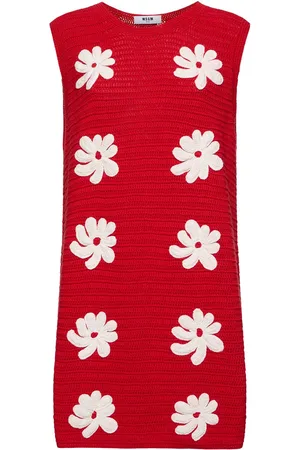 Msgm Embroidered Mini Dress