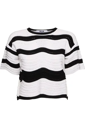 Msgm Short Sleeve Knit Top