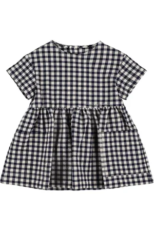 Il gufo Vichy Seersucker Cotton Dress