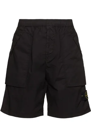 Stone Island Cotton Blend Logo Patch Shorts