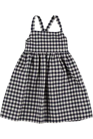 Il gufo Vichy Seersucker Cotton Dress