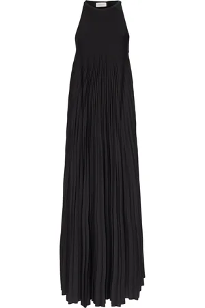 Sportmax Verdier Fluid Plisse Long Dress