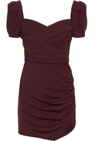 Self-Portrait Iris Stretch Viscose Crepe Mini Dress