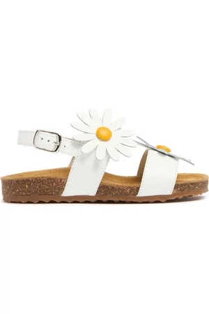 Il gufo Leather Sandals W/flowers