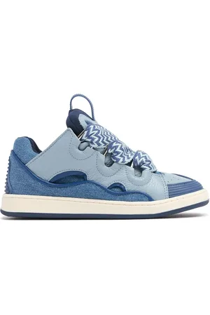 Lanvin Curb Leather Lace-up Sneakers