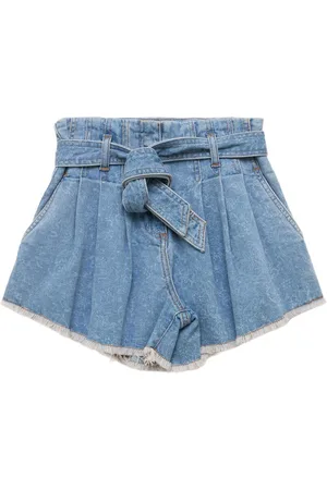 Philosophy Cotton Blend Denim Shorts W/ Belt