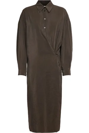 LEMAIRE Dry Silk Straight Collar Dress