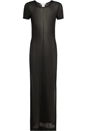 LEMAIRE Shiny Viscose Column Dress W/ Slits