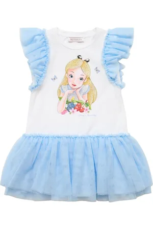 MONNALISA Printed Jersey & Tulle Dress