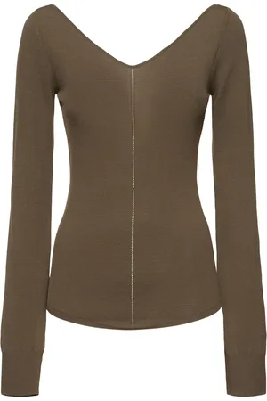 LEMAIRE Viscose Crepe Wide V-neck Top