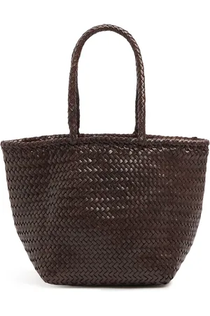 Dragon Diffusion Grace Small Woven Leather Basket Bag