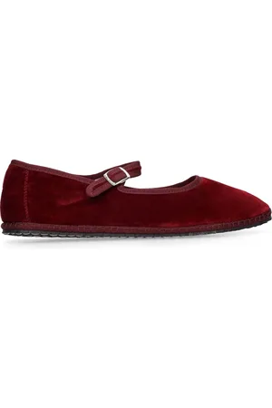 VIBI VENEZIA 10mm Mary Jane Velvet Slippers